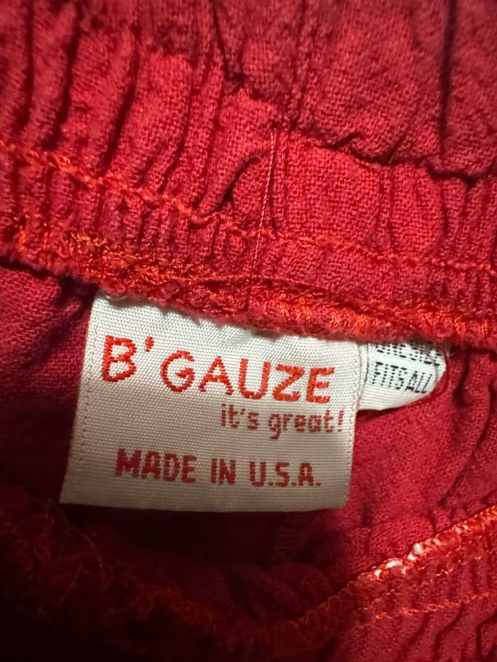 Red Elastic Waist Wide Leg Pants - Picture 4 of 6